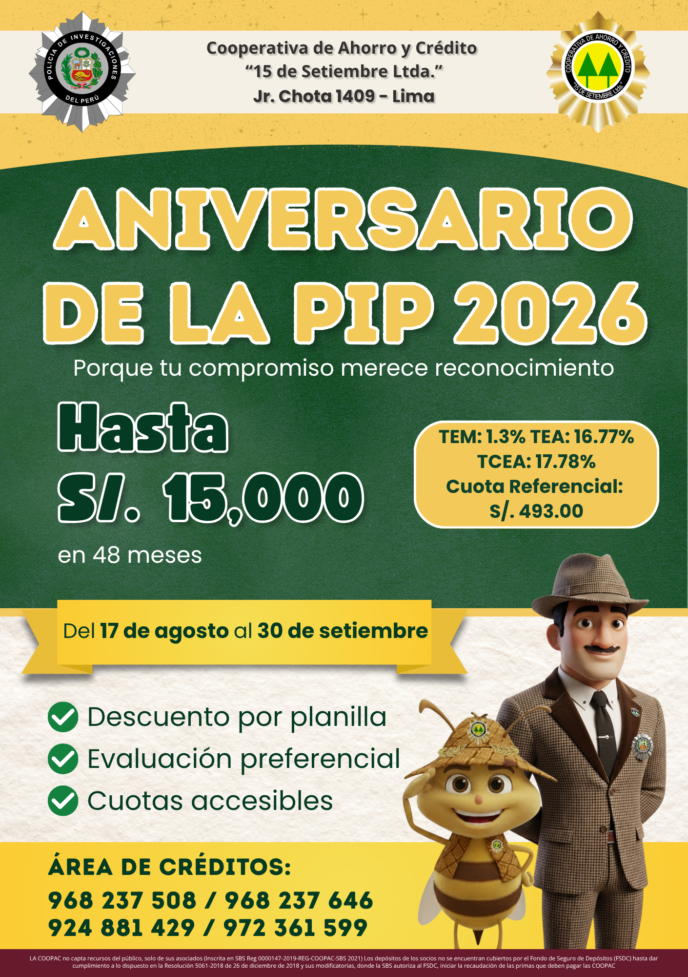 Flyer Aniversario PIP